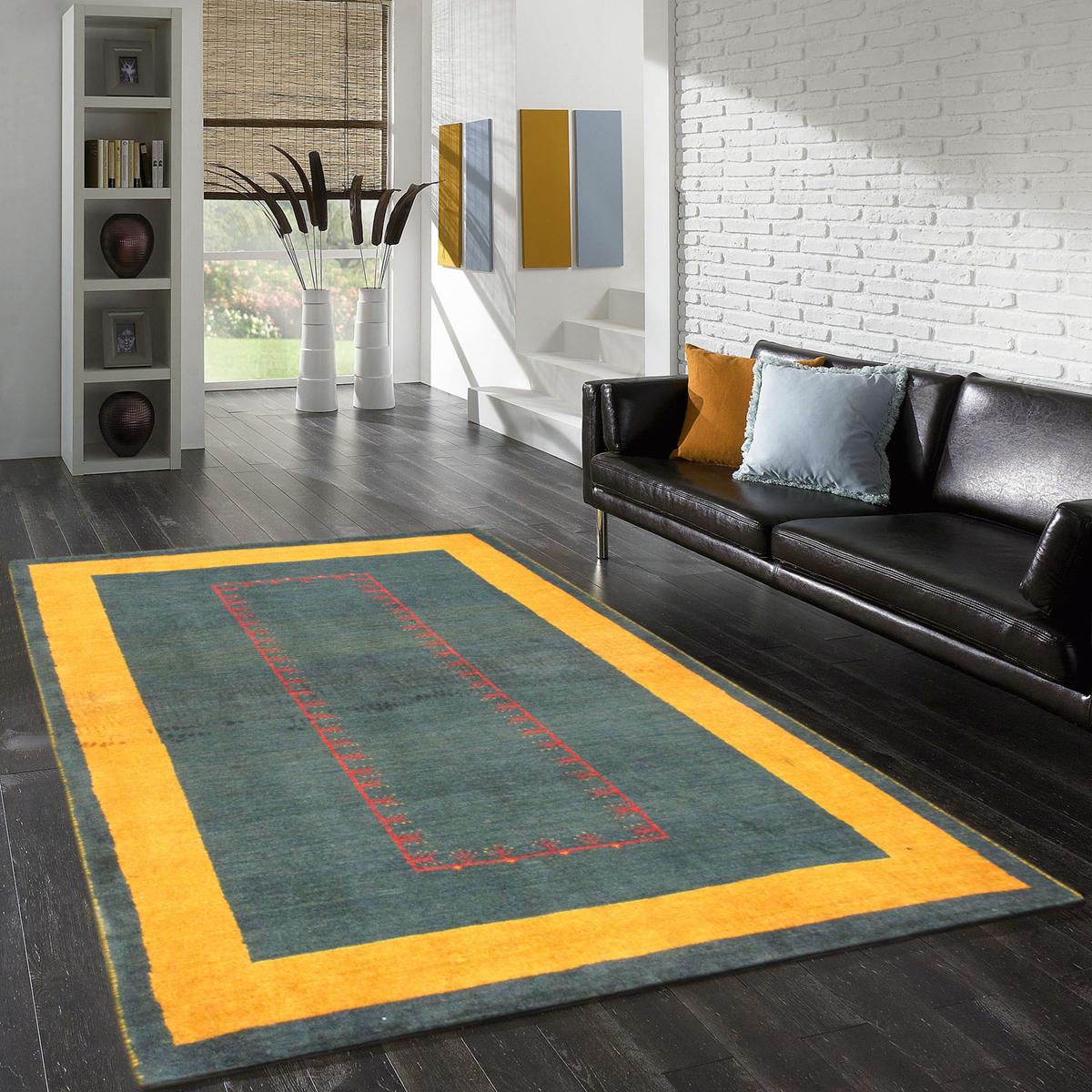 Tribal Hand-Knotted Lamb's Wool Area Rug