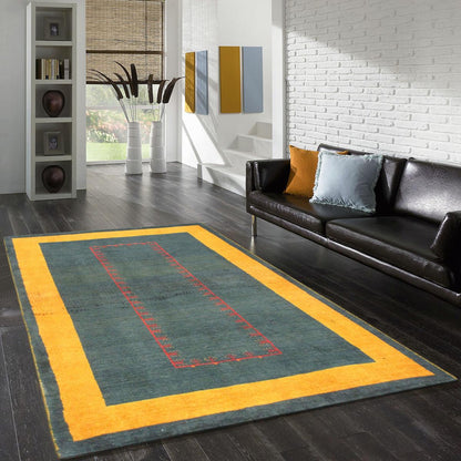 Tribal Hand-Knotted Lamb's Wool Area Rug