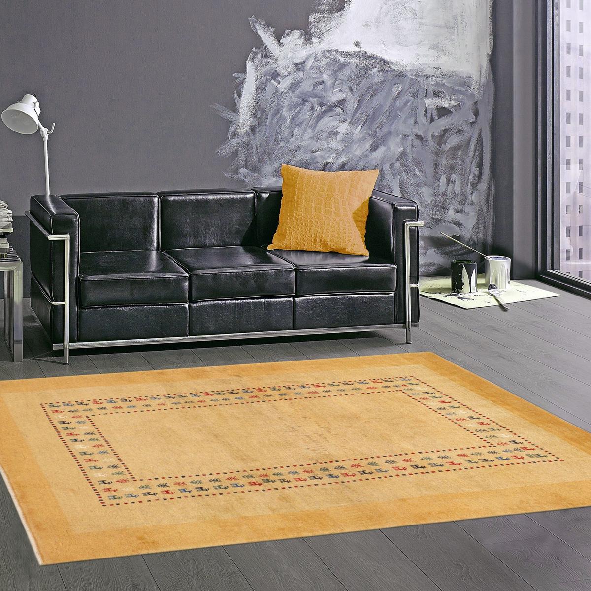 Tribal Hand-Knotted Lamb's Wool Area Rug