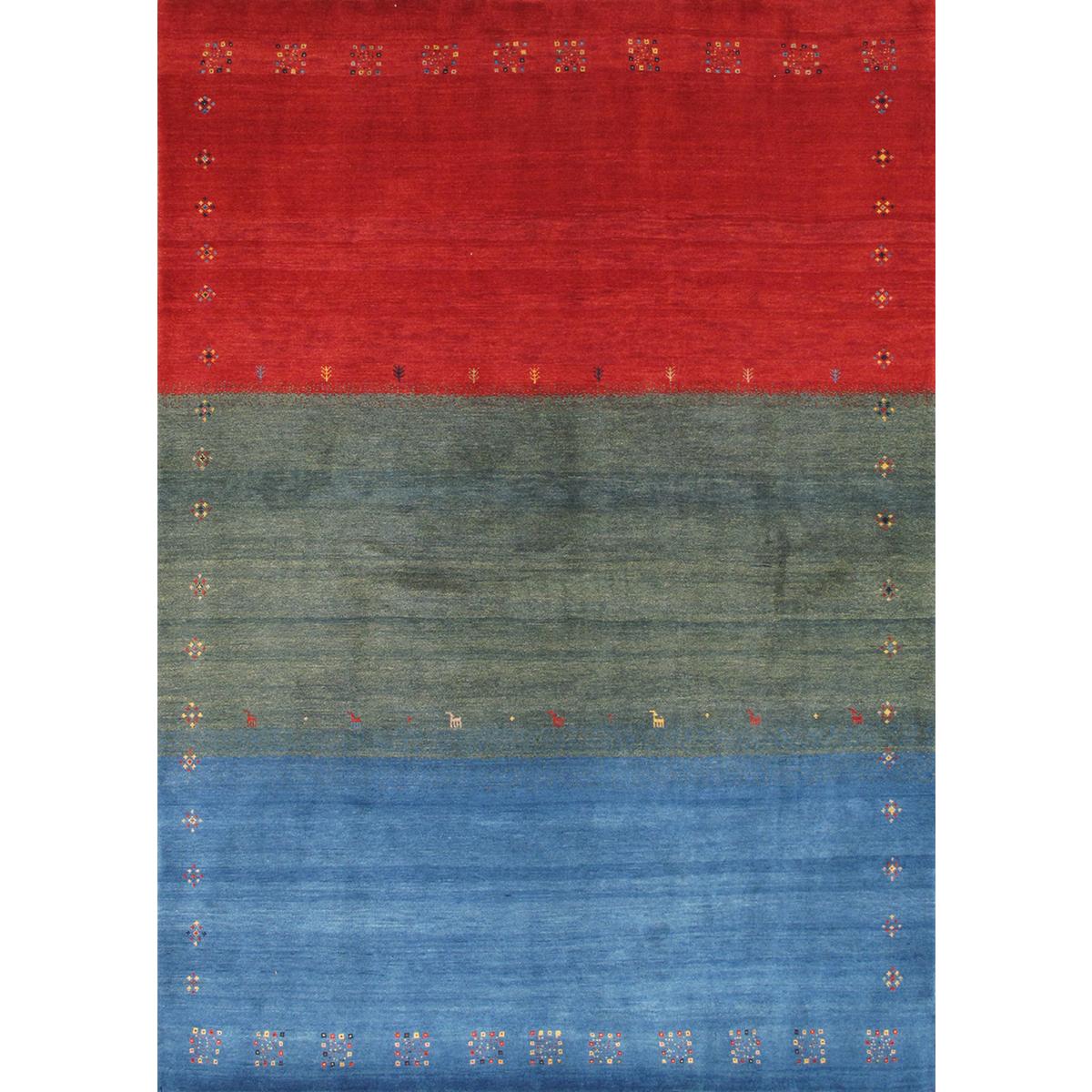 Tribal Hand-Knotted Lamb's Wool Area Rug
