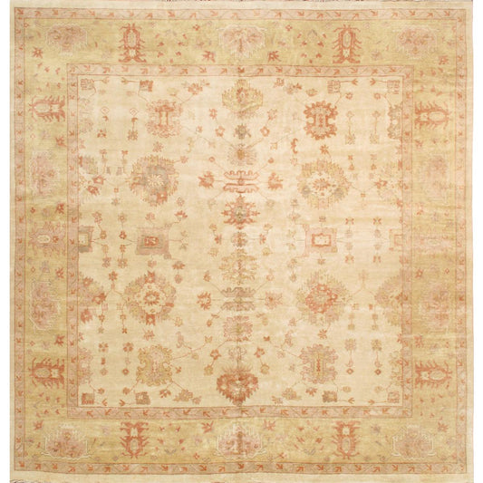 Oushak Hand-Knotted Wool Rug