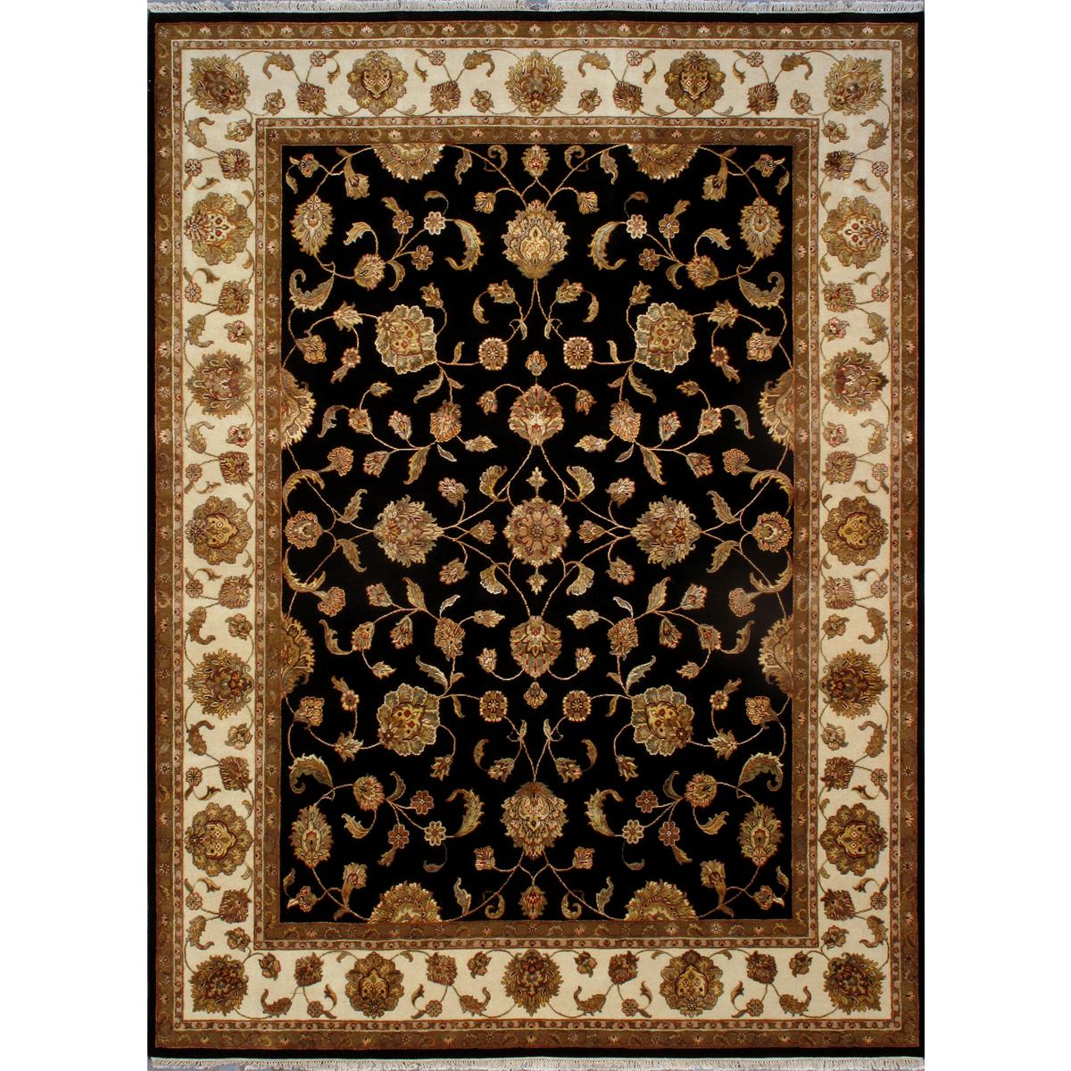 Agra Hand-Knotted Silk & Wool Area Rug