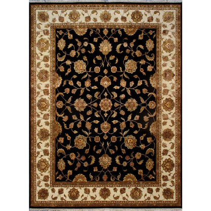 Agra Hand-Knotted Silk & Wool Area Rug