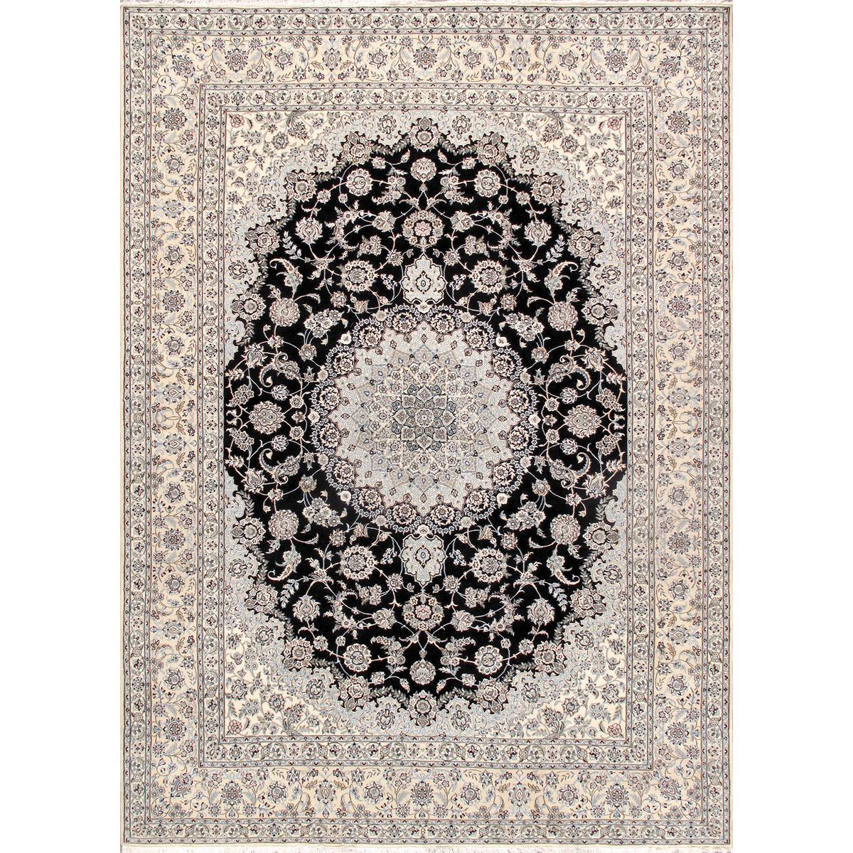 Azerbaijan Hand-Knotted Silk & Wool Area Rug