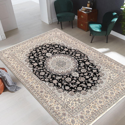 Azerbaijan Hand-Knotted Silk & Wool Area Rug