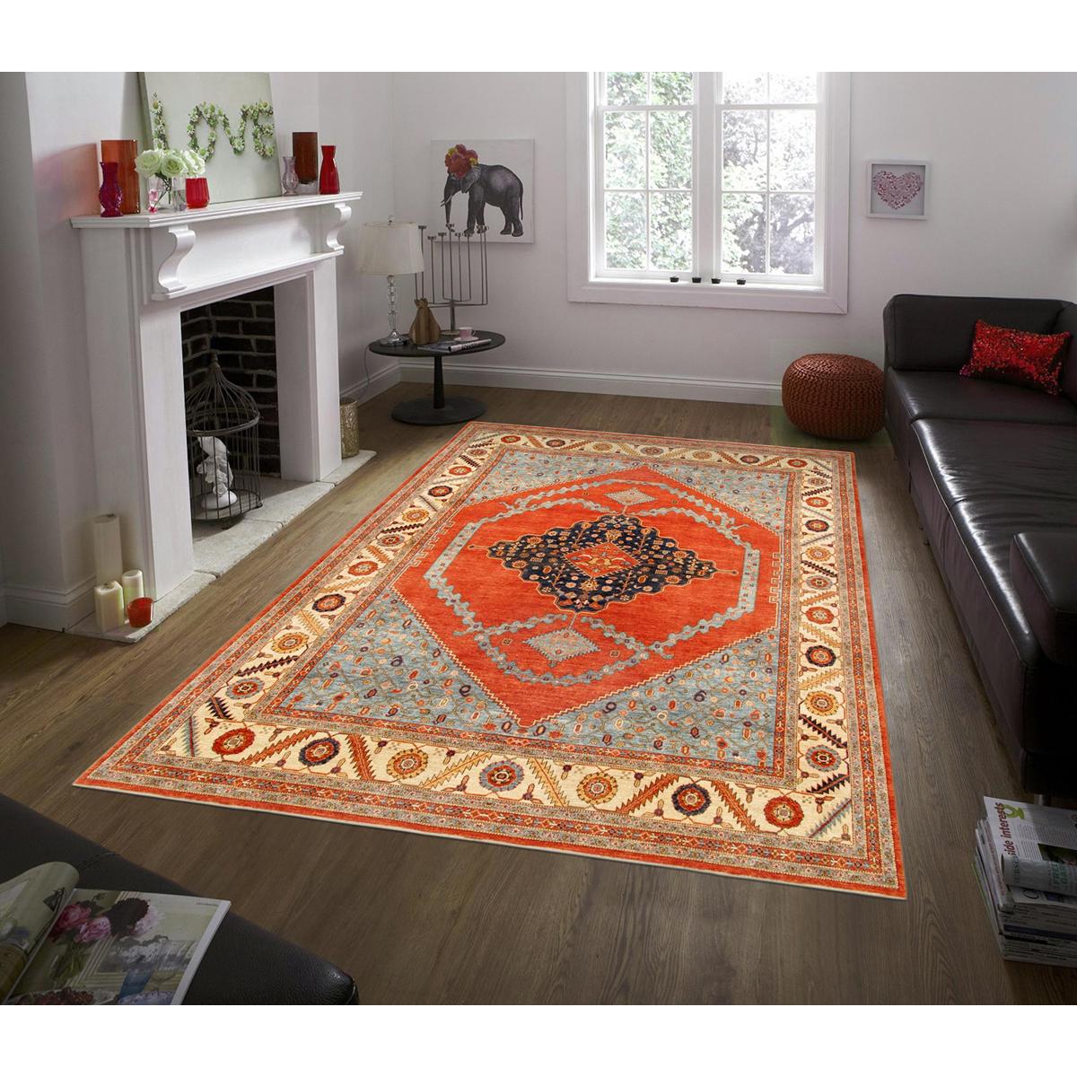 Serapi Hand-Knotted Lamb's Wool Area Rug