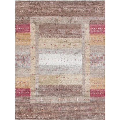 Tribal Hand-Knotted Bamboo Silk Area Rug