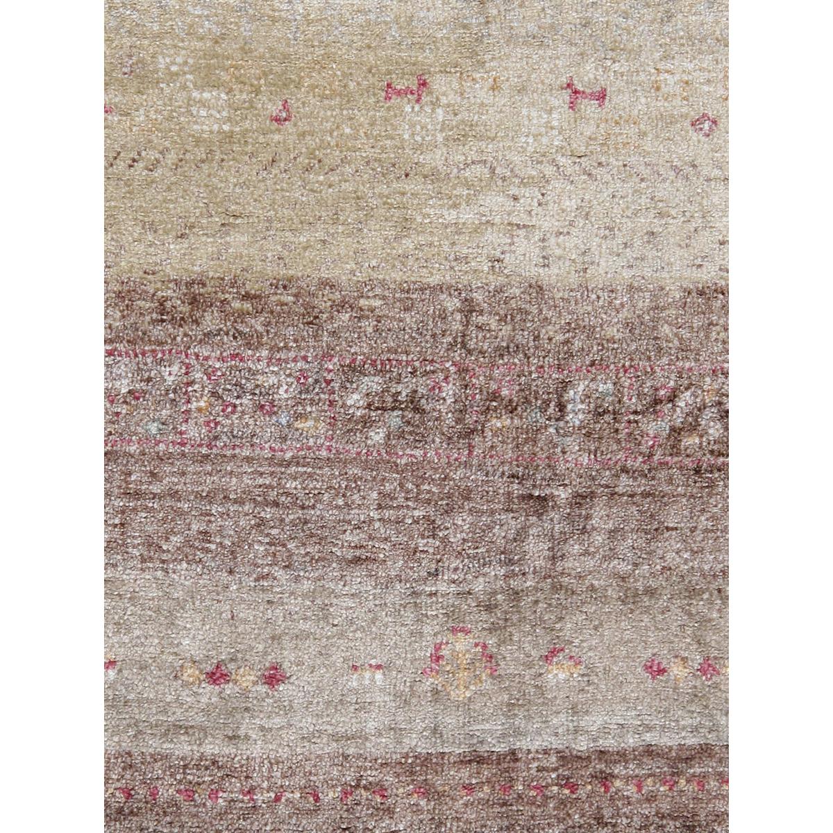 Tribal Hand-Knotted Bamboo Silk Area Rug