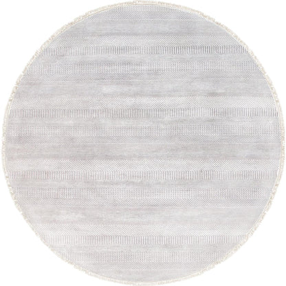 Transitional Hand-Knotted Bamboo Silk & Wool Area Rug
