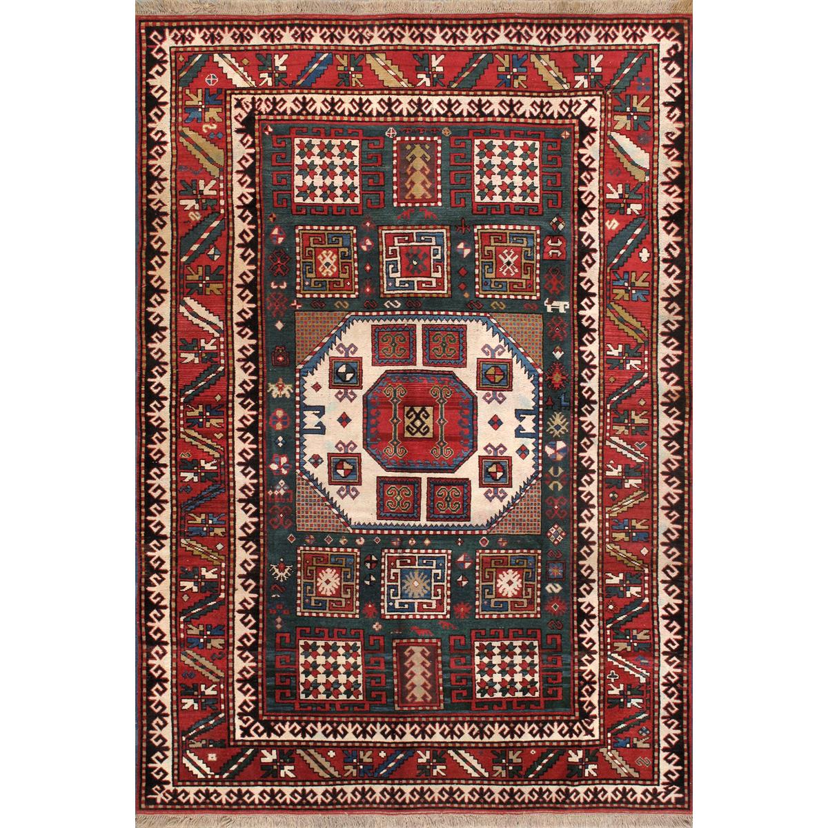 Hand-Knotted Wool Area Rug