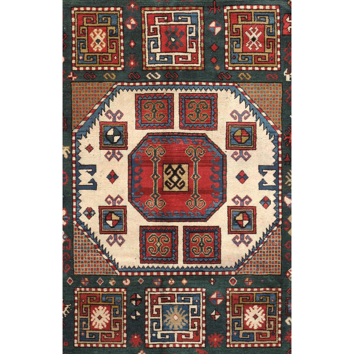 Hand-Knotted Wool Area Rug