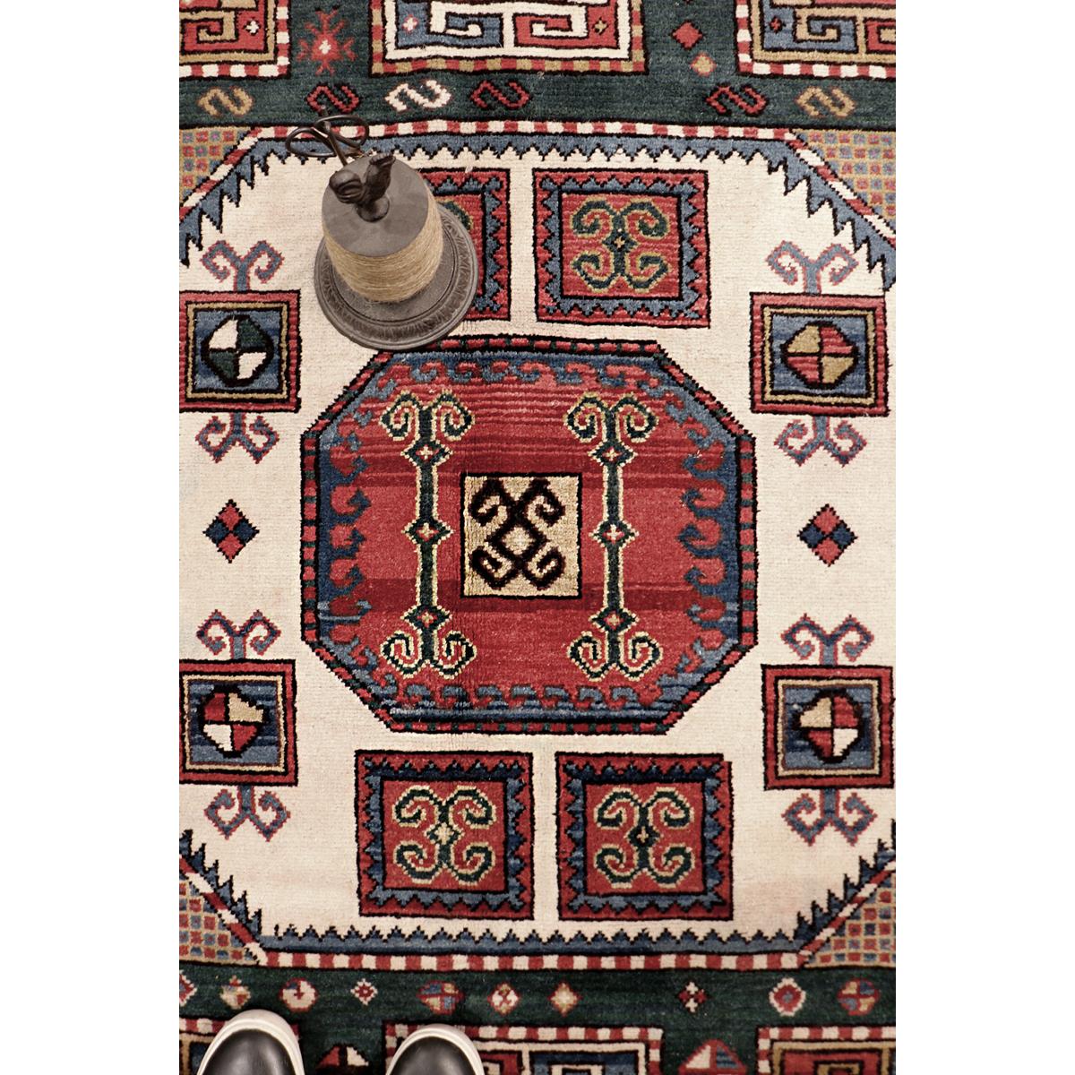 Hand-Knotted Wool Area Rug