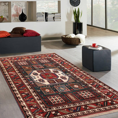 Hand-Knotted Wool Area Rug