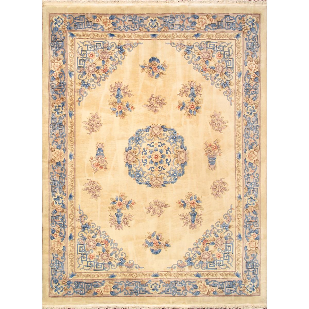 Hand-Knotted Wool Area Rug