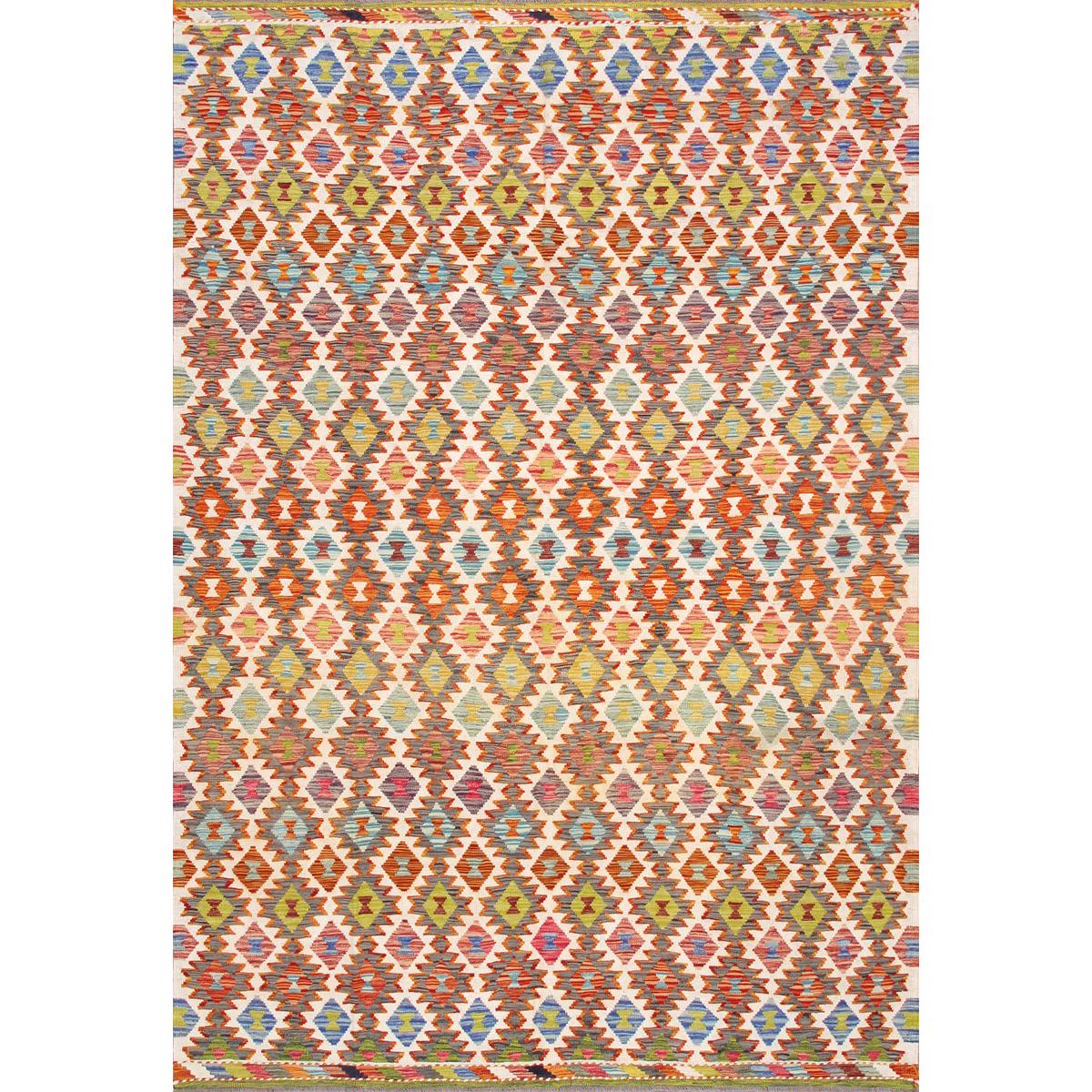 Kilim Flatweave Wool Area Rug