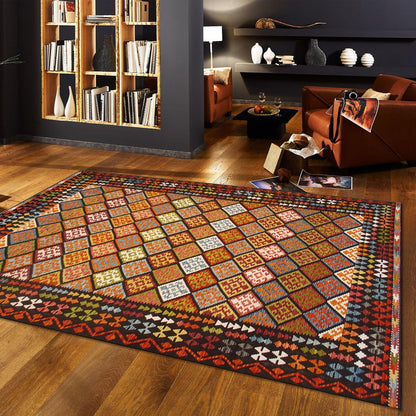 Kilim Flatweave Wool Area Rug