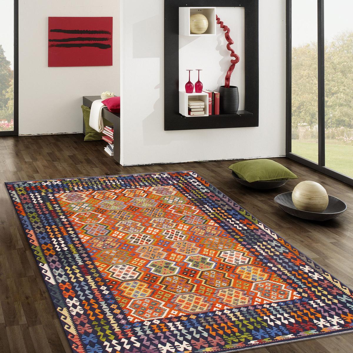 Kilim Flatweave Wool Area Rug