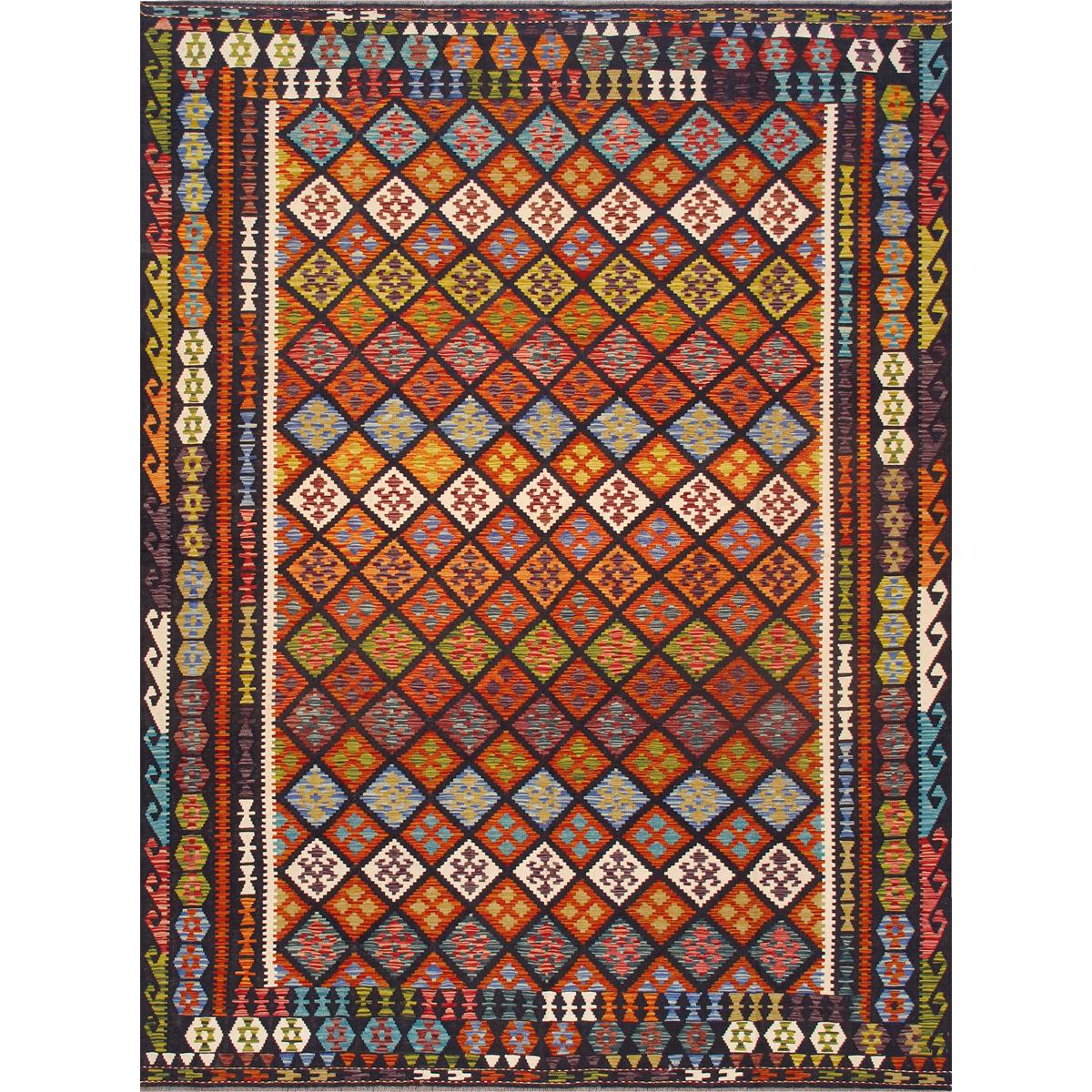 Kilim Flatweave Wool Area Rug