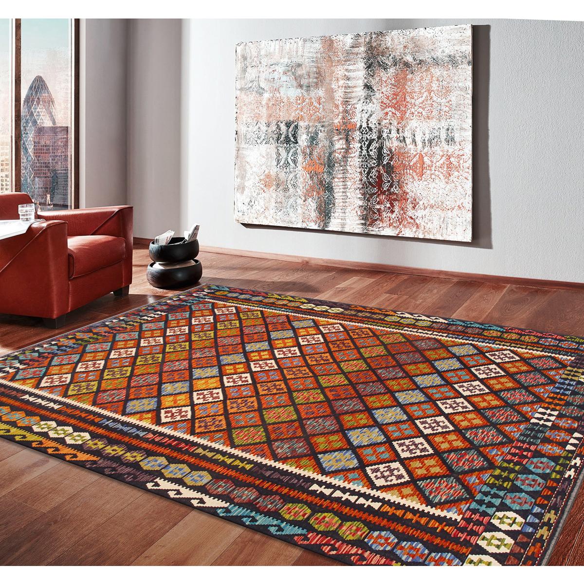 Kilim Flatweave Wool Area Rug