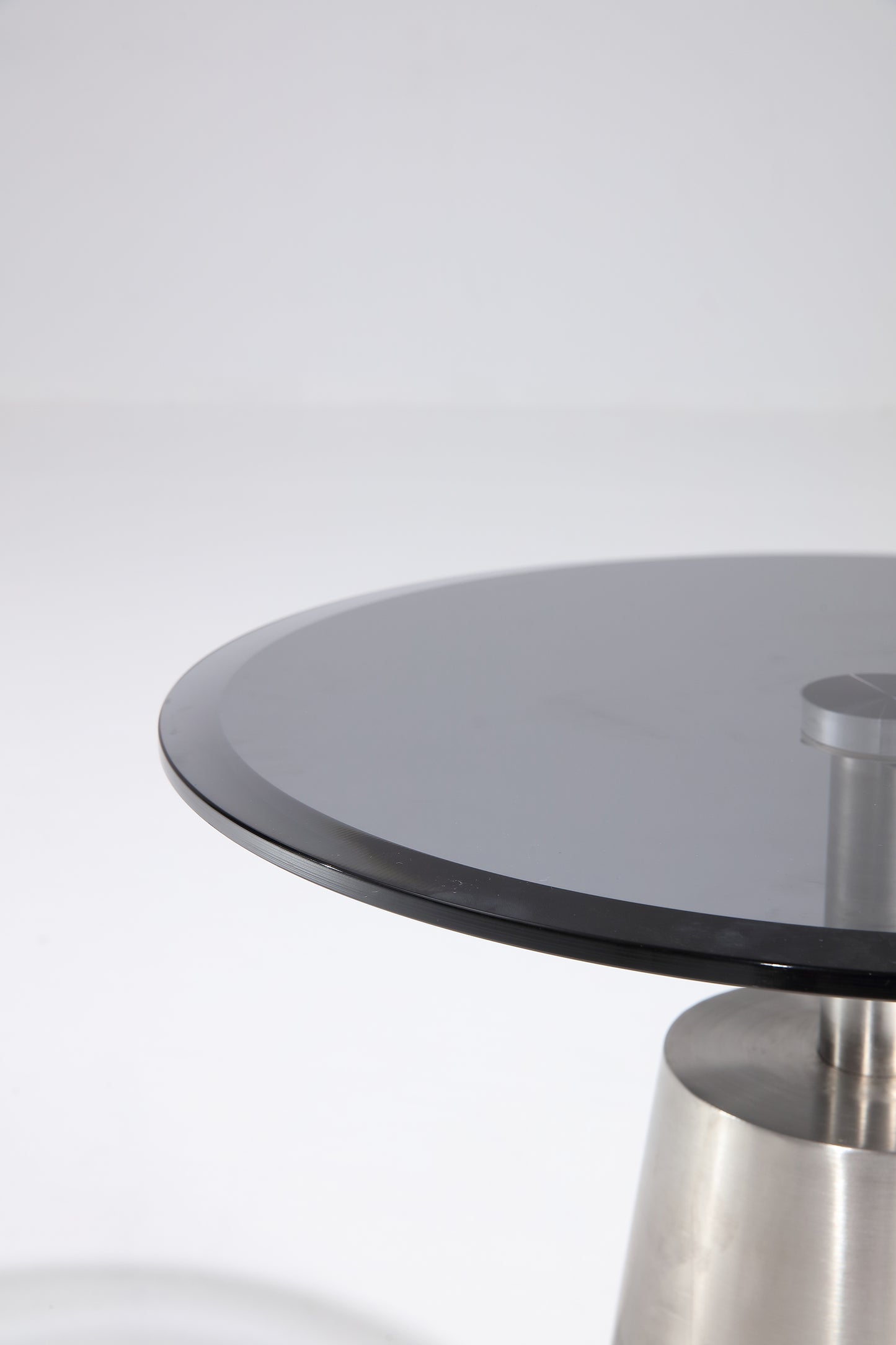 Luxe Glass & Steel End Table