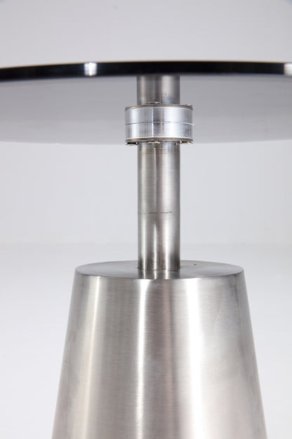 Luxe Glass & Steel End Table