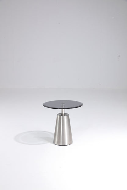 Luxe Glass & Steel End Table
