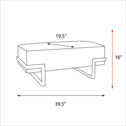 Safari Cowhide Bench
