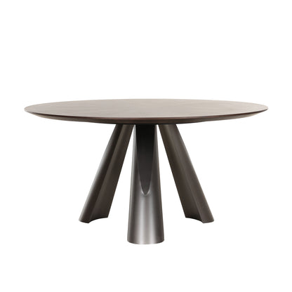Novara Dark Brown Round Dining Table
