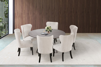 Novara Dark Brown Round Dining Table