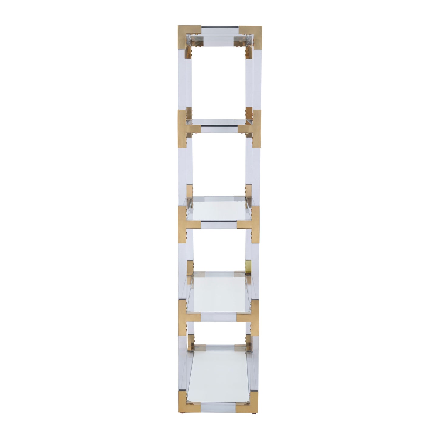 Mira Modern Glass Etagere Bookcase