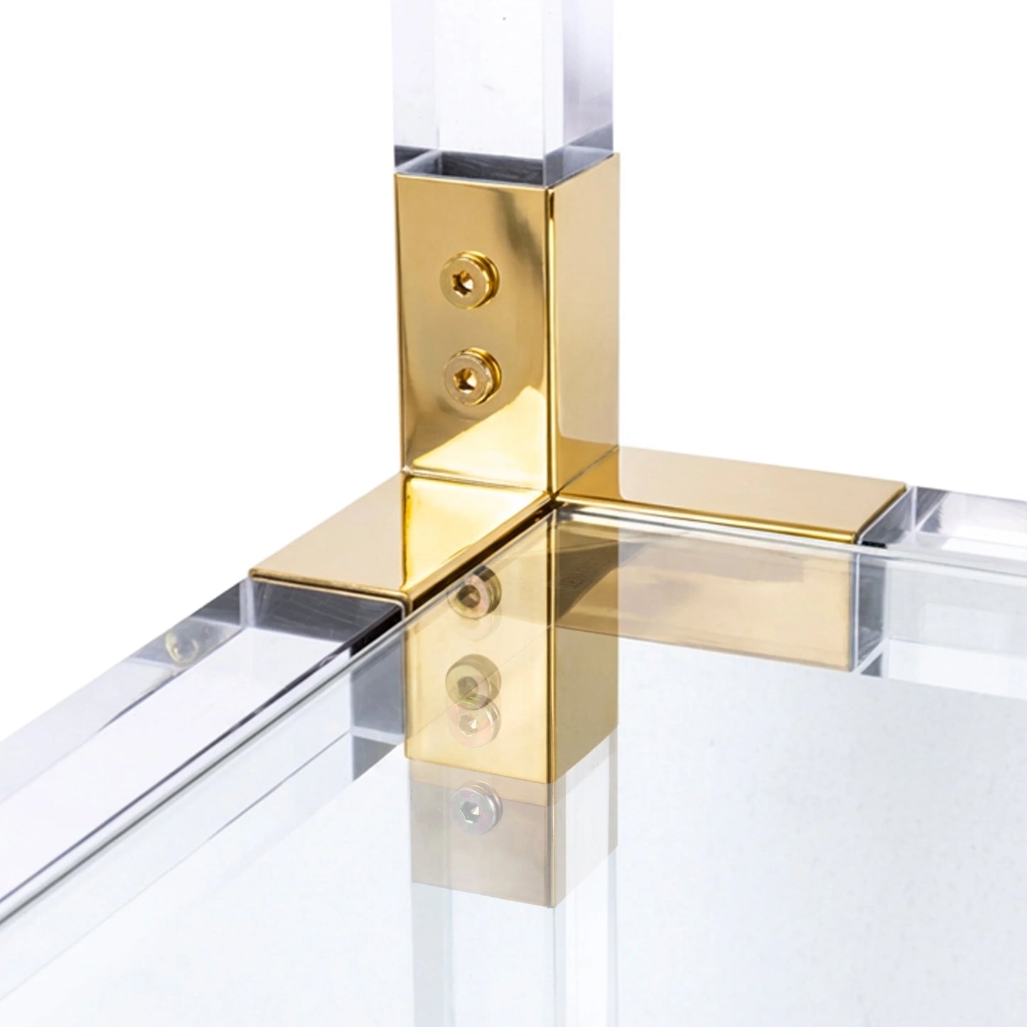 Mira Modern Glass Etagere Bookcase