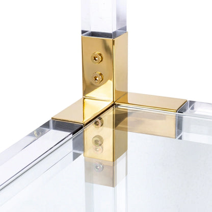Mira Modern Glass Etagere Bookcase