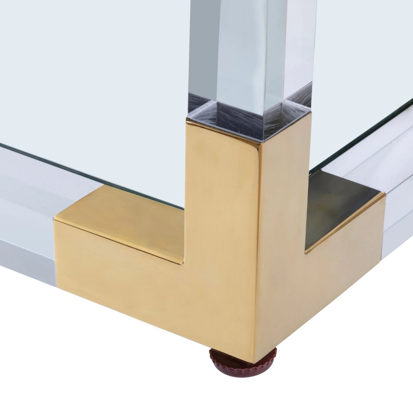Mira Modern Glass Etagere Bookcase