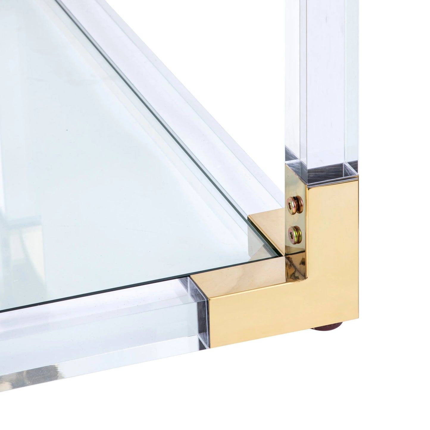 Mira Modern Glass Etagere Bookcase