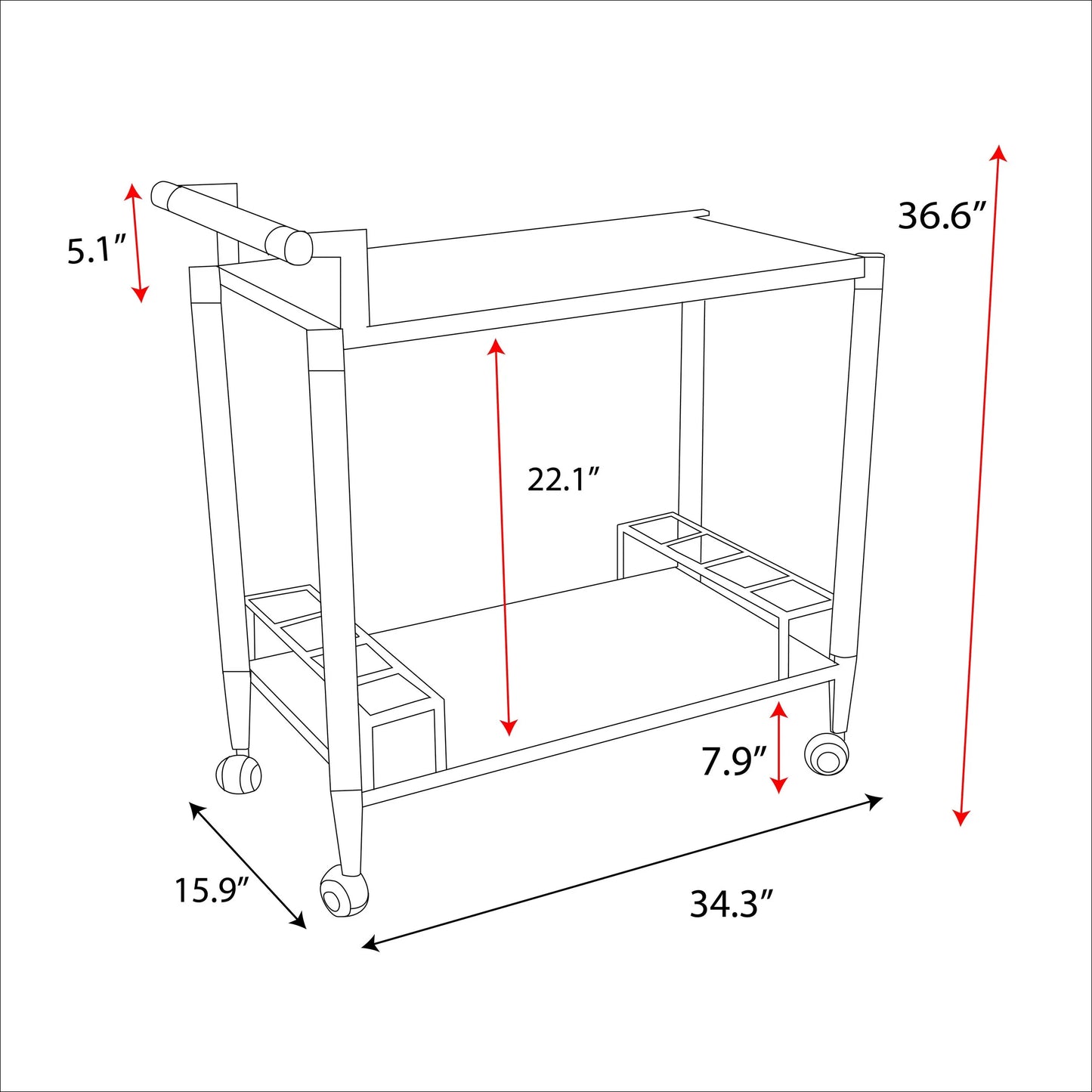 Glacia Bar Cart