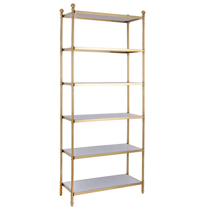 Nuva 5-Tier Stainless Steel Etagere Bookcase