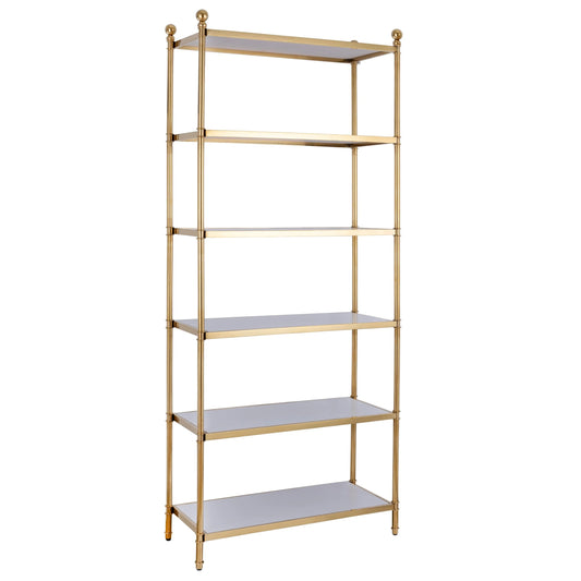 Nuva 5-Tier Stainless Steel Etagere Bookcase