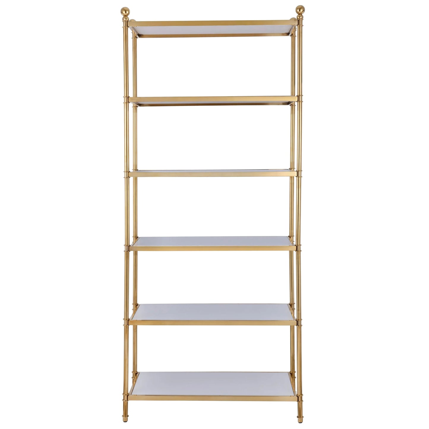 Nuva 5-Tier Stainless Steel Etagere Bookcase