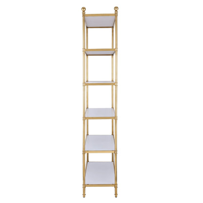 Nuva 5-Tier Stainless Steel Etagere Bookcase