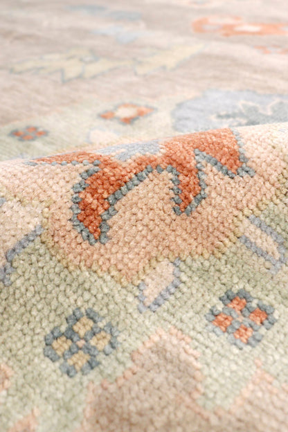 Oushak Hand-Knotted Area Rug, Beige/Ivory