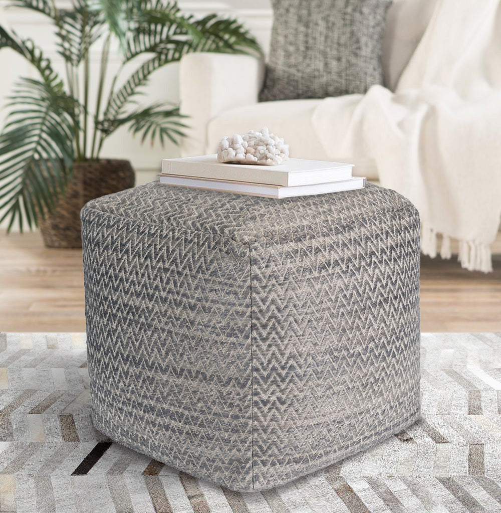 Galaxy Zig-Zag Ottoman_Grey