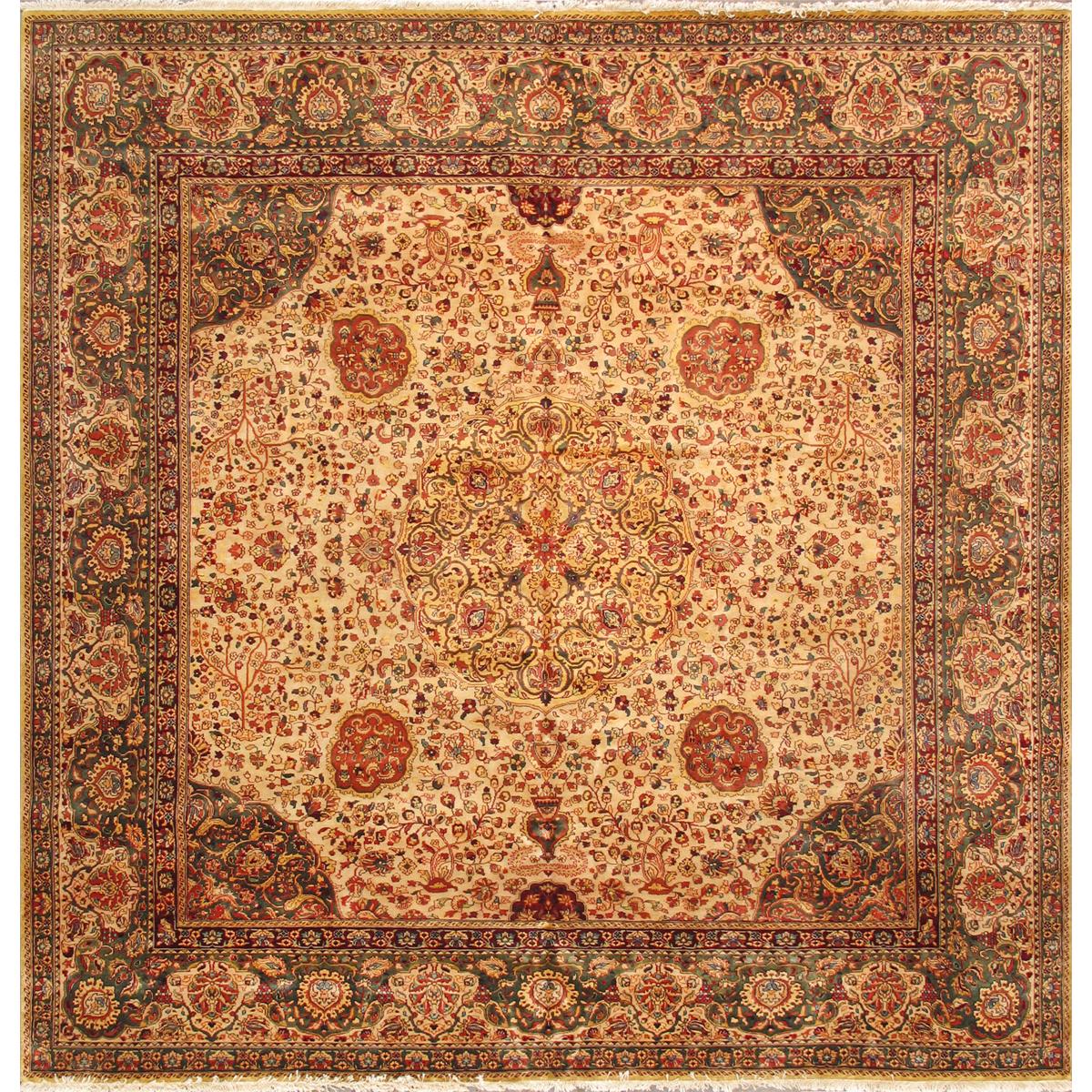 Crown Jewel Agra Collection Hand-Knotted Lamb's Wool Area Rug