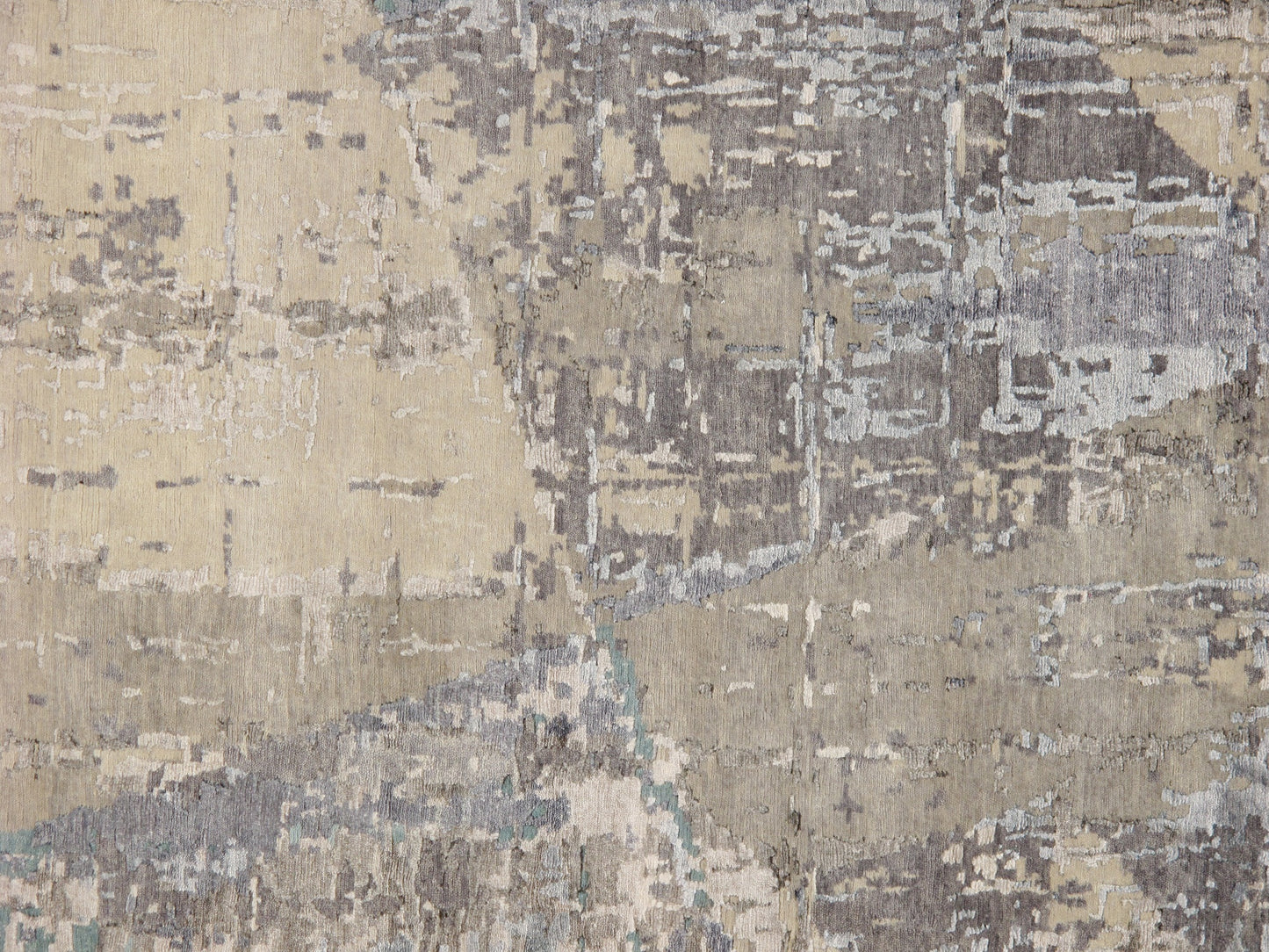 Modern Hand-Knotted Bamboo Silk & Wool Area Rug
