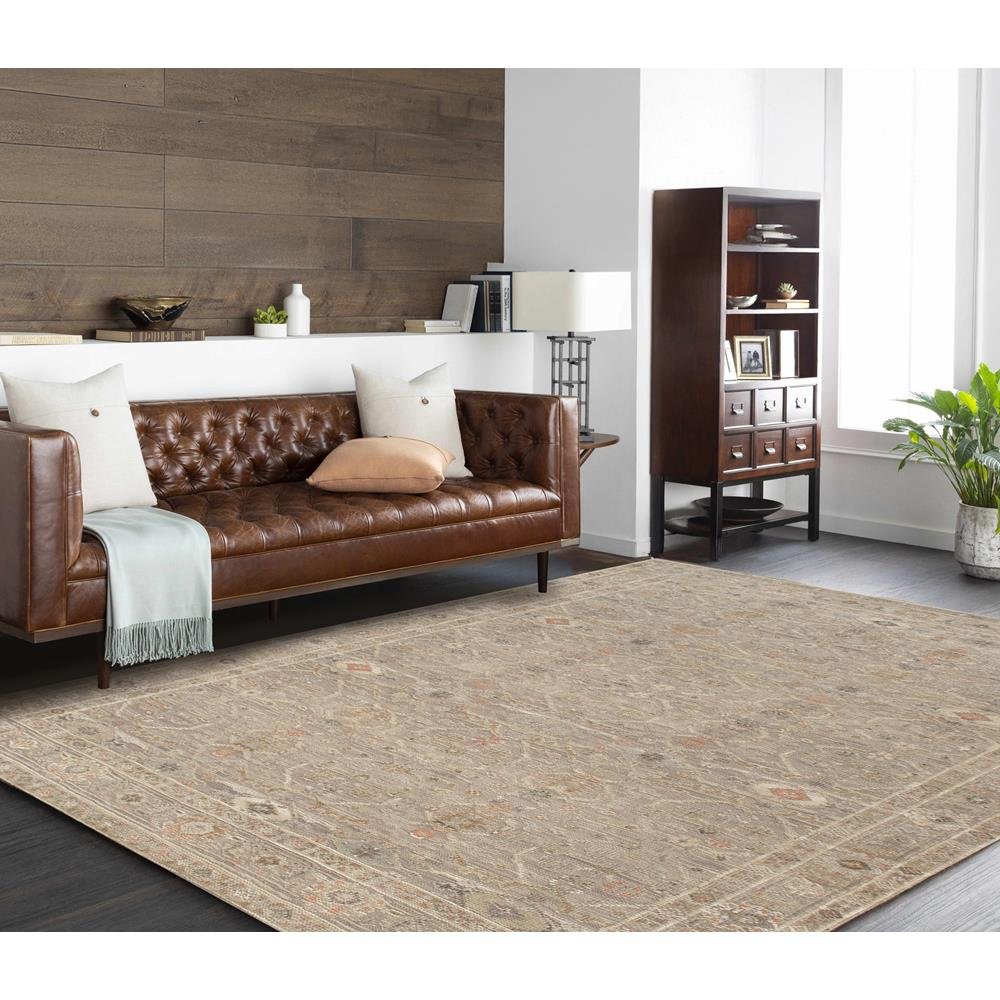 Oushak Silver/Blue Area Rug