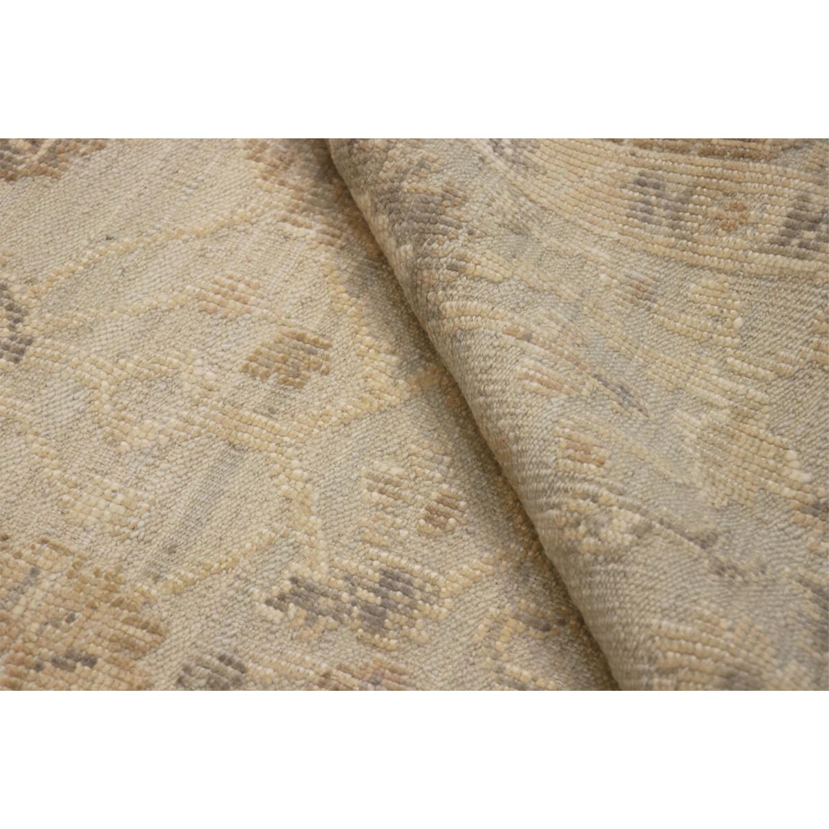 Oushak Hand-Knotted Blue Wool Area Rug