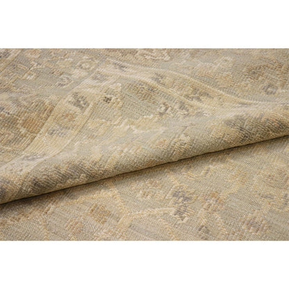 Oushak Hand-Knotted Blue Wool Area Rug