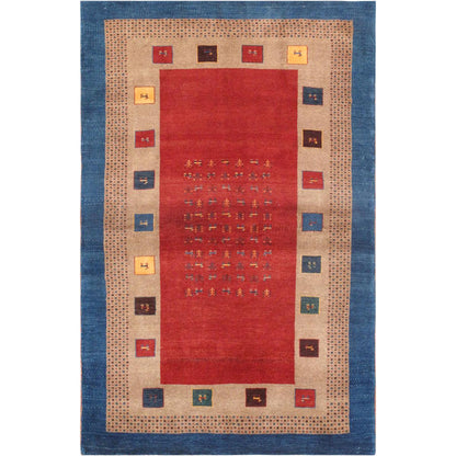Tribal Hand-Knotted Lamb's Wool Area Rug