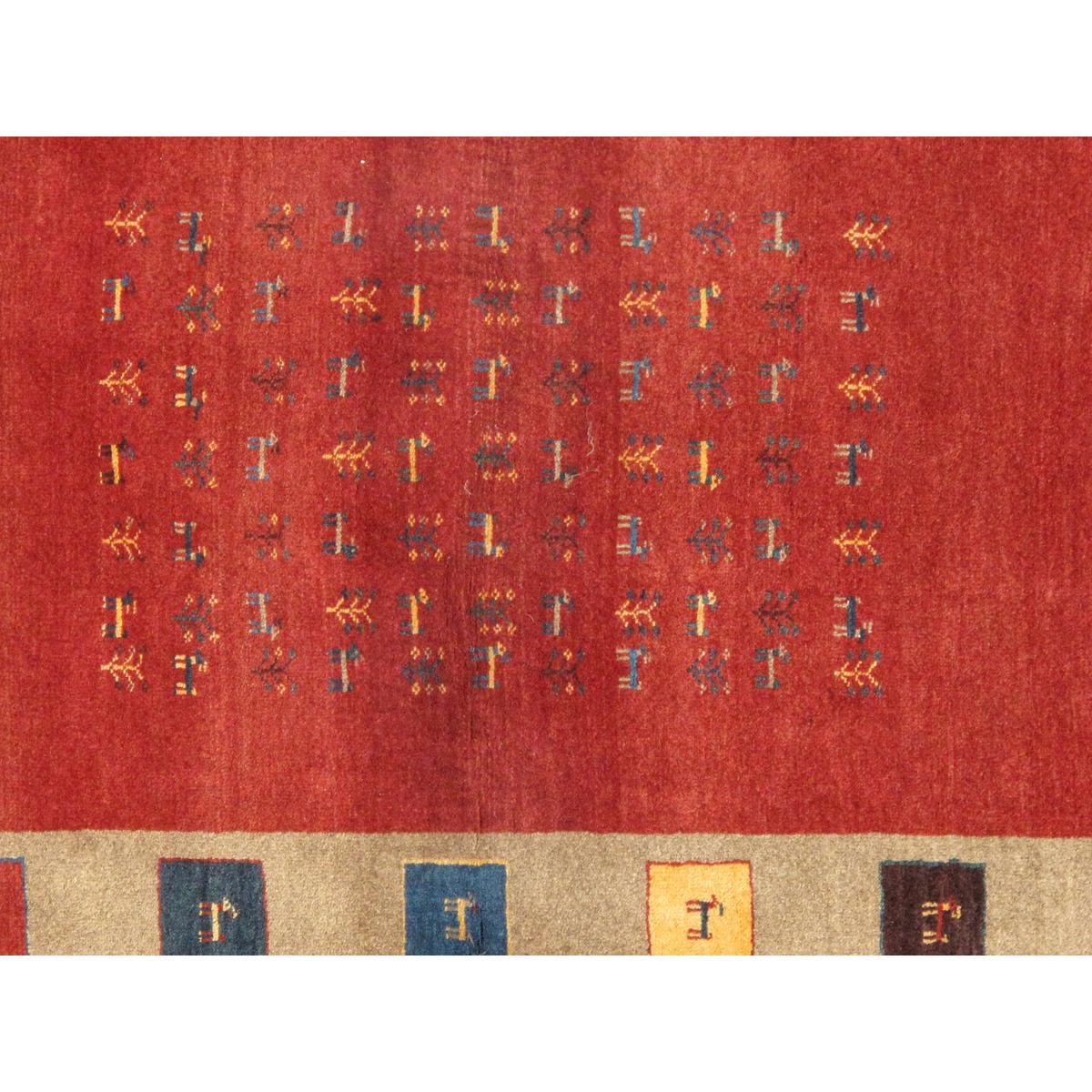 Tribal Hand-Knotted Lamb's Wool Area Rug
