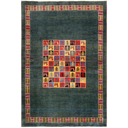 Tribal Hand-Knotted Lamb's Wool Area Rug