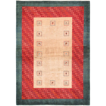 Tribal Hand-Knotted Lamb's Wool Area Rug